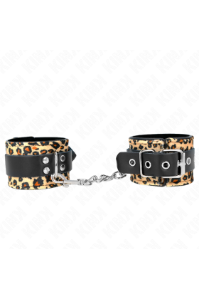 Leopard Handgelenkfessel aus Echtleder, Verstellbar 18-29 cm X 5,5 cm von Kink Wrist Restraint kaufen | Fesselliebe