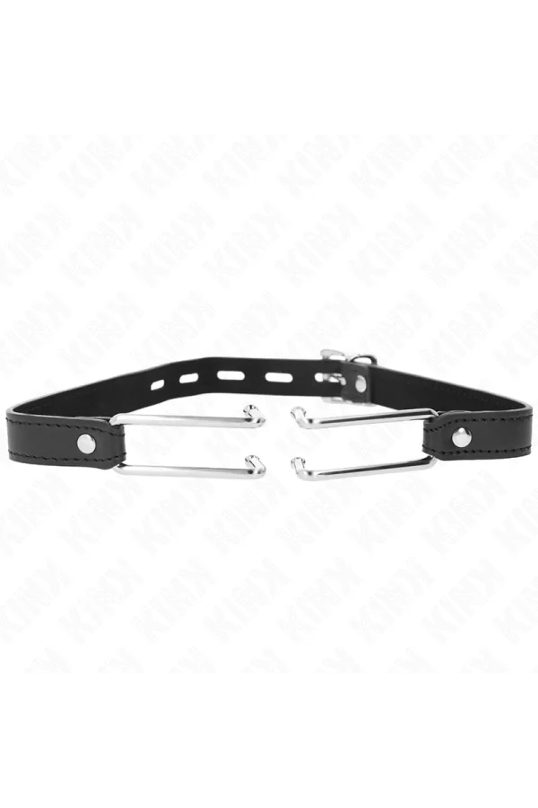 Metallhakenknebel 11,5 cm mit Kunstlederband verstellbar 39-58 cm X 2 cm von Kink Collar & Gag