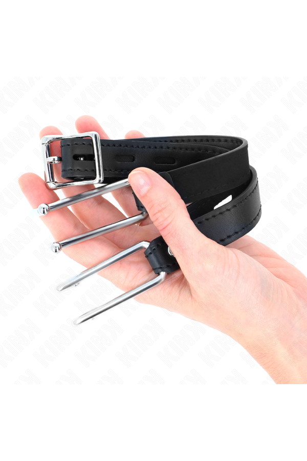 Metallhakenknebel 11,5 cm mit Kunstlederband Verstellbar 39-58 cm X 2 cm von Kink Collar & Gag kaufen | Fesselliebe