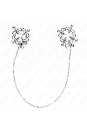 Metallische Blumen-Nippelklammern mit Kette von Kink Nipple Grip kaufen | Fesselliebe