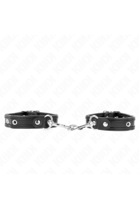 Mini-Armbänder Schwarz mit Nieten Verstellbar 16-22 cm X 2 cm von Kink Wrist Restraint kaufen | Fesselliebe