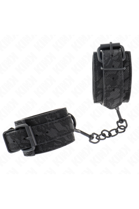 Mit Dunkler Spitze Überzogene Handgelenkmanschetten Verstellbar Schwarz 19-26 cm von Kink Wrist Restraint kaufen | Fesselliebe