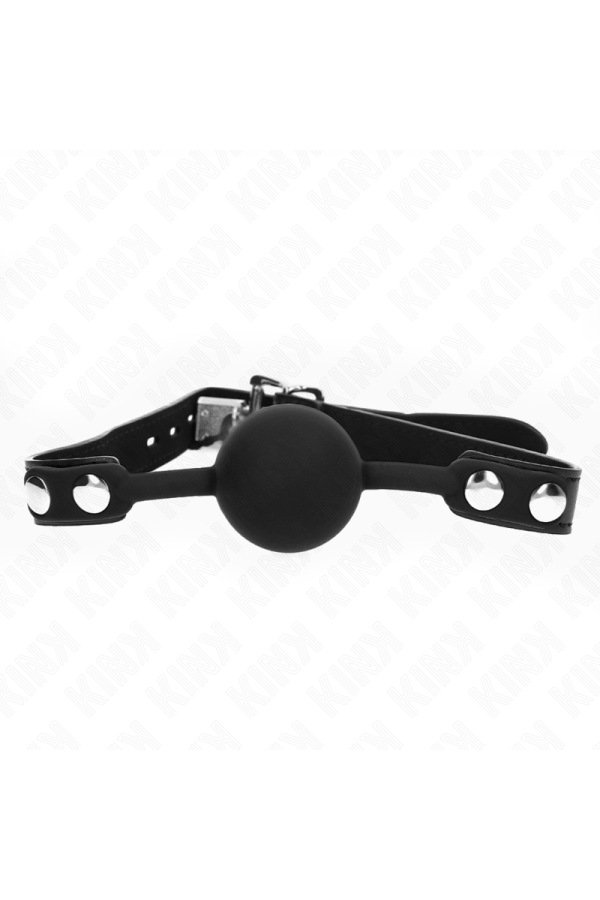 Modell 1 Silikonball 4 cm Knebel mit Schloss 60 X 2 cm von Kink Collar & Gag kaufen | Fesselliebe