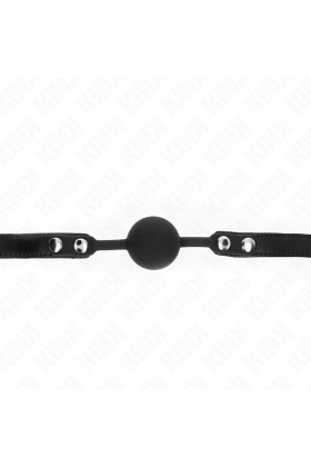 Modell 1 Silikonball 4 cm Knebel mit Schloss 60 X 2 cm von Kink Collar & Gag kaufen | Fesselliebe