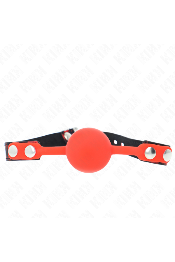 Modell 2 Silikonball 4 cm Knebel mit Schloss 60 X 2 cm von Kink Collar & Gag kaufen | Fesselliebe