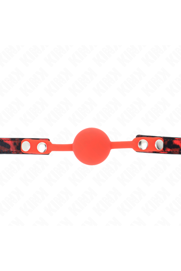 Modell 2 Silikonball 4 cm Knebel mit Schloss 60 X 2 cm von Kink Collar & Gag kaufen | Fesselliebe