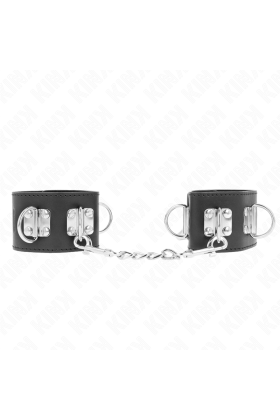 Multiposition Handgelenkfesseln mit Vorhängeschloss Verschluss Schwarz 16-23 cm X 5,5 cm von Kink Wrist Restraint kaufen | Fesselliebe