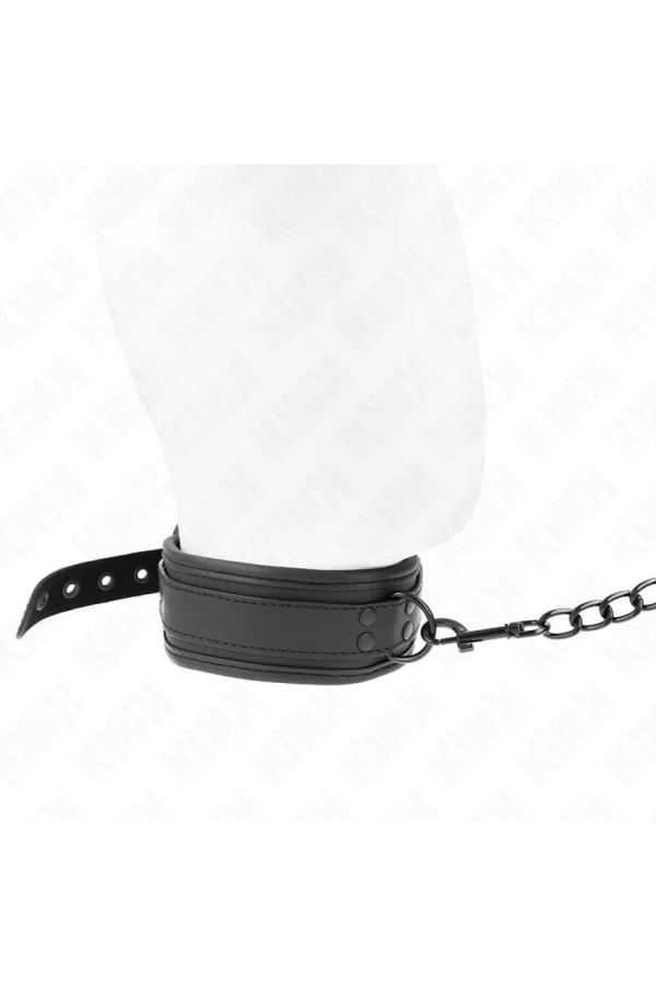 Neopren Bondage Halsband Modell 1 mit Gürtel 78 cm verstellbar 37,5 X 49,5 cm von Kink Collar & Gag