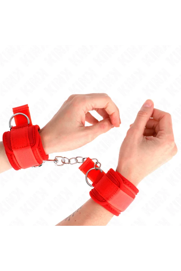 Neopren Handgelenkfesseln Rot 42 X 5 cm von Kink Wrist Restraint