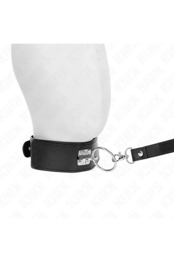 Nietenleine 116 cm Halsband mit Kunstlederband 50 X 5 cm von Kink Collar & Gag