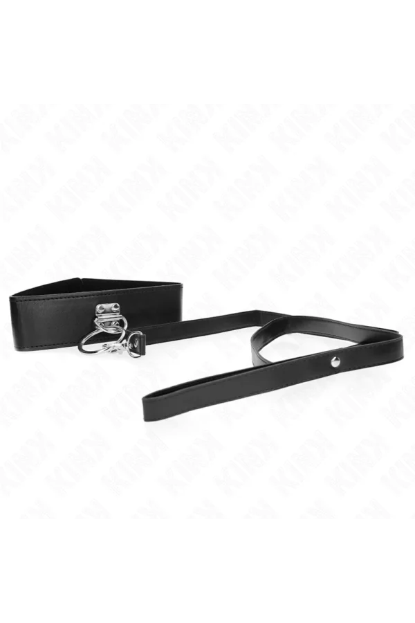 Nietenleine 116 cm Halsband mit Kunstlederband 50 X 5 cm von Kink Collar & Gag