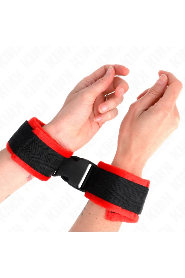 Nylon Bind Klett-Handfesseln Schwarz Modell 1 verstellbar 25-35 cm X 6 cm von Kink Wrist Restraint