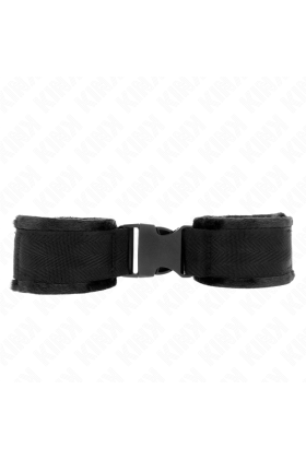 Nylon Bind-Handfesseln mit Klettverschluss Rot-Schwarz Modell 1 Verstellbar 25-35 cm X 6 cm von Kink Wrist Restraint kaufen | Fesselliebe
