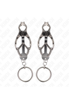 O-Ring Japanische Kleeblatt-Nippelklammern Silber von Kink Nipple Grip kaufen | Fesselliebe