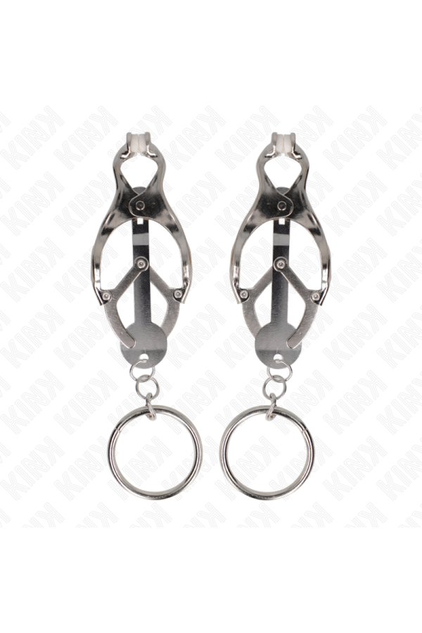 O-Ring Japanische Kleeblatt-Nippelklammern Silber von Kink Nipple Grip kaufen | Fesselliebe