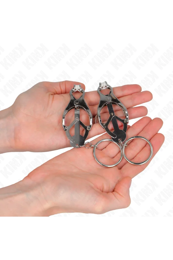 O-Ring Japanische Kleeblatt-Nippelklammern Silber von Kink Nipple Grip