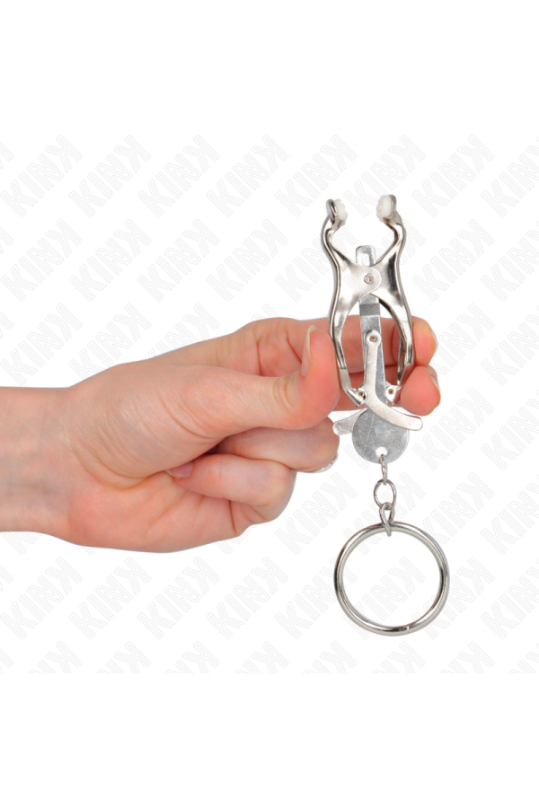 O-Ring Japanische Kleeblatt-Nippelklammern Silber von Kink Nipple Grip kaufen | Fesselliebe