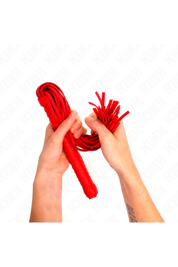 Peitsche mit Rotem Strukturiertem Griff 48,5 cm von Kink Impact & Touch kaufen | Fesselliebe
