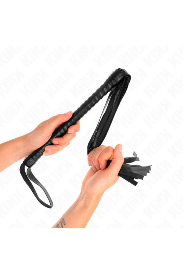 Peitsche mit Schwarzem Strukturiertem Griff 48,5 cm von Kink Impact & Touch kaufen | Fesselliebe