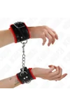 Pelzgefütterte Handgelenkfesseln mit Löchern, Roter und Schwarzer Gürtel, verstellbar 17-29 cm X 6 cm von Kink Wrist Restraint