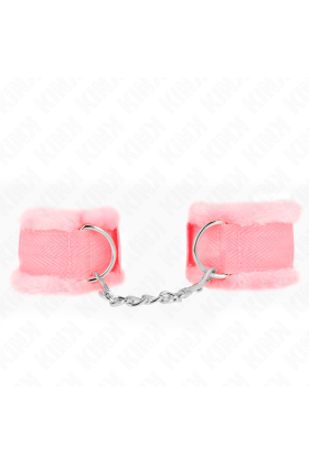 Pelzgefütterte Handgelenkfesseln Rosa Verstellbar 17-31 cm X 7 cm von Kink Wrist Restraint kaufen | Fesselliebe