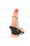 Penisring 4 cm Kette 7 cm Metall mit Ledergurte von Kink Ring Power