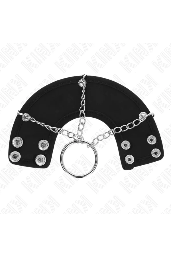 Penisring 4 cm Kette 7 cm Metall mit Ledergurte von Kink Ring Power