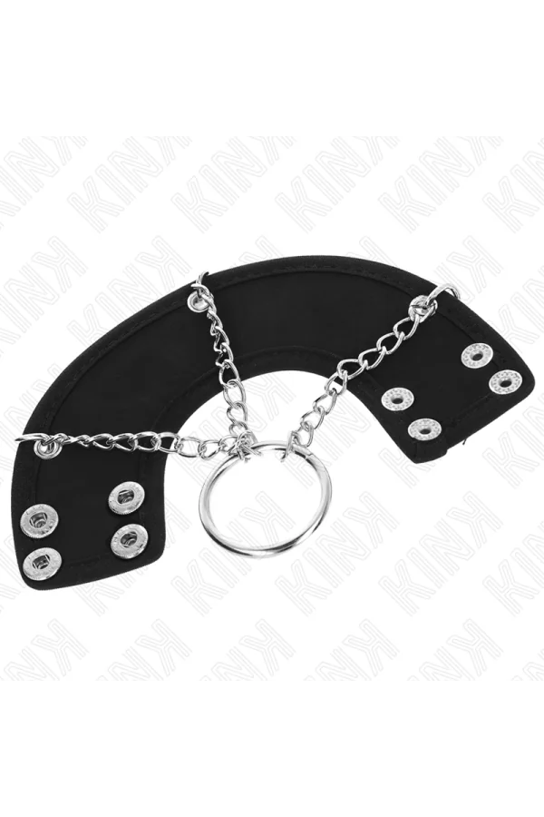 Penisring 4 cm Kette 7 cm Metall mit Ledergurte von Kink Ring Power