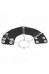 Penisring 4 cm Kette 7 cm Metall mit Ledergurte von Kink Ring Power