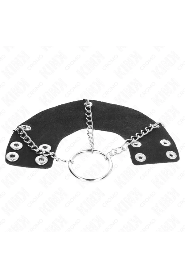 Penisring 4 cm Kette 7 cm Metall mit Ledergurte von Kink Ring Power