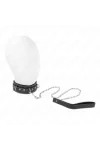 Pvc Leder Halskette mit Gürtel 105 cm Strass Niete 41,5 X 4 cm von Kink Collar & Gag