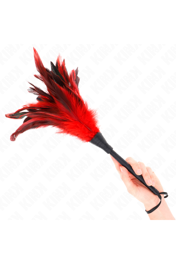 Red Maids Hornform Tickle Hühnerfedern 36 cm von Kink Impact & Touch kaufen | Fesselliebe