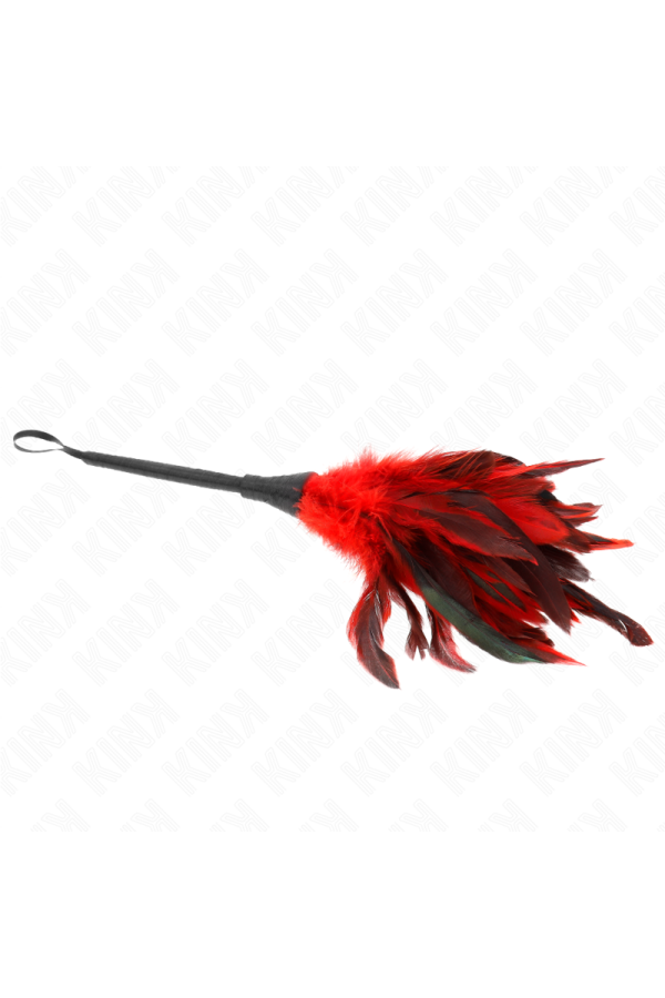 Red Maids Hornform Tickle Hühnerfedern 36 cm von Kink Impact & Touch kaufen | Fesselliebe
