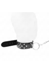 Ring Nieten Band Halskette mit Gürtel 65 cm Schwarz verstellbar 36-50 cm X 3,8 cm von Kink Collar & Gag