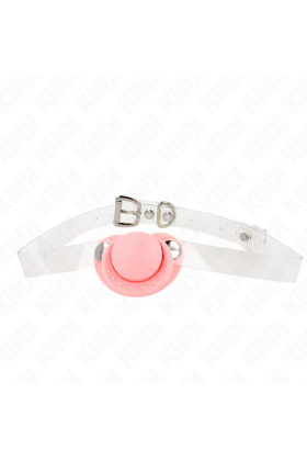 Rosa Schnullerform-Spitze 5,5 X 4 cm Verstellbar 43-60 cm von Kink Collar & Gag kaufen | Fesselliebe