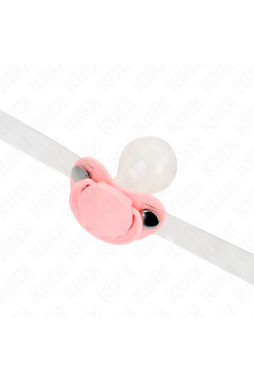 Rosa Schnullerform-Spitze 5,5 X 4 cm Verstellbar 43-60 cm von Kink Collar & Gag kaufen | Fesselliebe