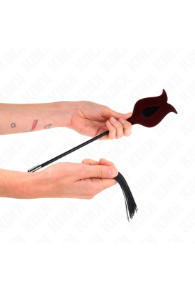 Rosenform Quastenpeitsche aus Silikon 45 cm von Kink Impact & Touch kaufen | Fesselliebe