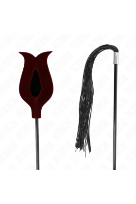Rosenform Quastenpeitsche aus Silikon 45 cm von Kink Impact & Touch kaufen | Fesselliebe
