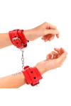 Rote Handgelenksfesseln mit Schwarzer Herzeinlage, verstellbar 21-28 cm X 5,5 cm von Kink Wrist Restraint