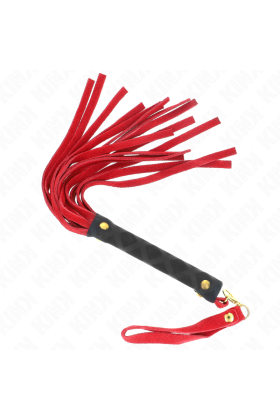 Rote Wildleder Mini-Peitsche 30 cm von Kink Impact & Touch kaufen | Fesselliebe