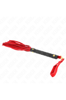 Rote Wildleder Mini-Peitsche 30 cm von Kink Impact & Touch kaufen | Fesselliebe