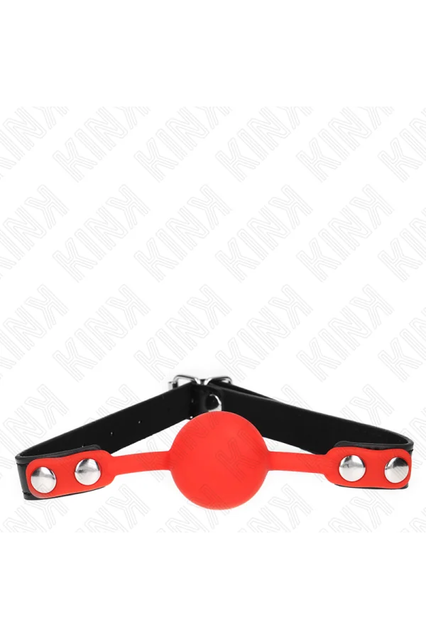 Roter Silikonball 4 cm Knebel 60 X 2 cm von Kink Collar & Gag