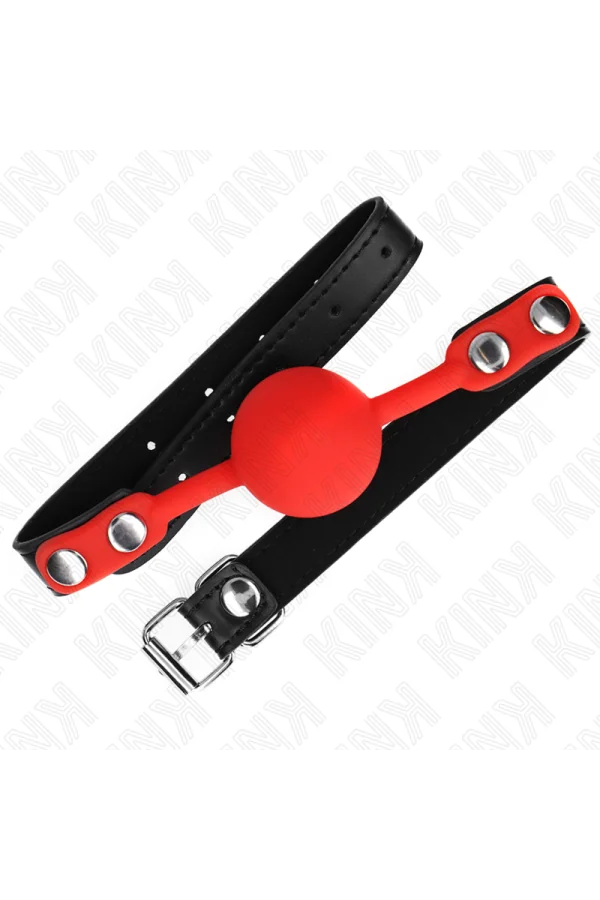 Roter Silikonball 4 cm Knebel 60 X 2 cm von Kink Collar & Gag