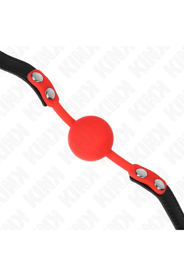 Roter Silikonball 4 cm Knebel 60 X 2 cm von Kink Collar & Gag