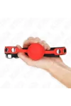 Roter Silikonball 4 cm Knebel 60 X 2 cm von Kink Collar & Gag