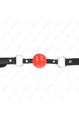 Roter Tpe-Ball 4 cm Knebel 60 X 2 cm von Kink Collar & Gag