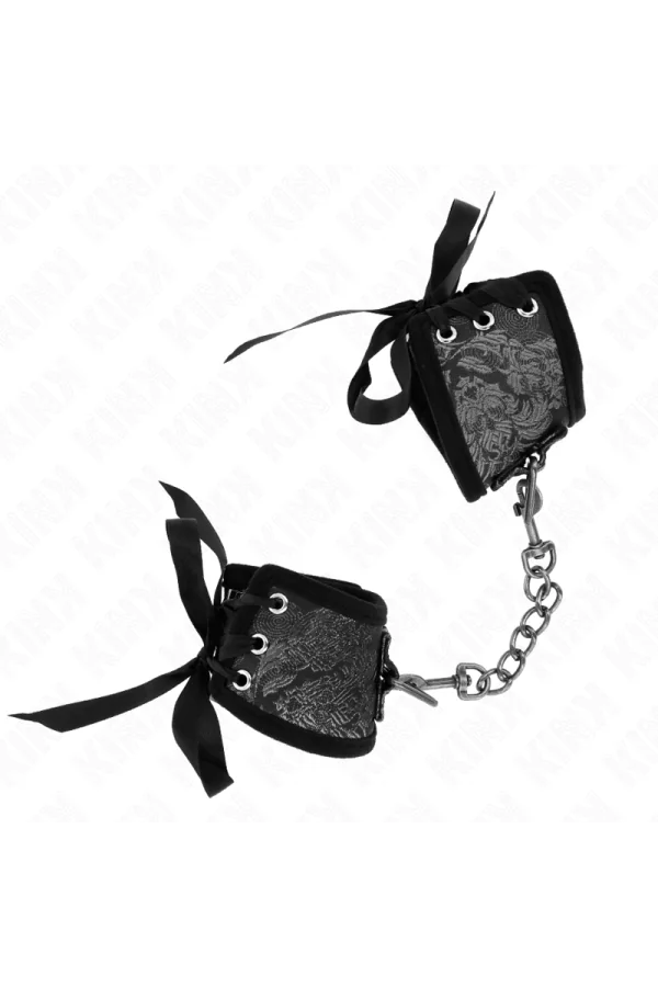 Scandal Handgelenksfesseln Schwarze Spitzendetails 24,5 cm X 6,5 cm von Kink Wrist Restraint