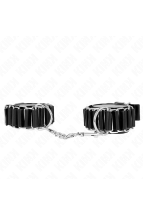 Scharnierähnliche Dünne Handgelenkfesseln Schwarz Verstellbar 16-22 cm X 3,5 cm von Kink Wrist Restraint kaufen | Fesselliebe