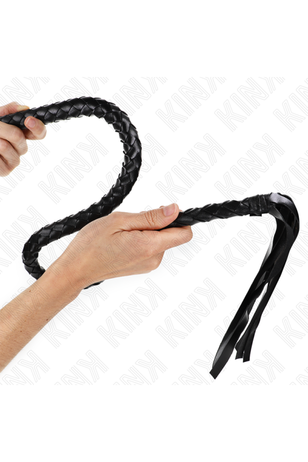 Schlangenpeitsche mit Schwarzem Handring 65 cm von Kink Impact & Touch kaufen | Fesselliebe