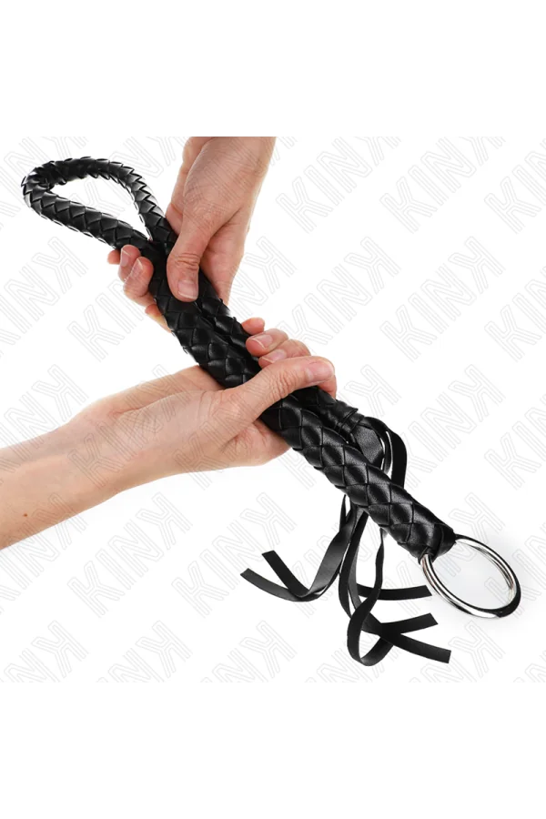 Schlangenpeitsche mit Schwarzem Handring 65 cm von Kink Impact & Touch